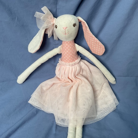 Lot of three cotton and linen stuffies loveys nursery decor - Picture 6 of 15